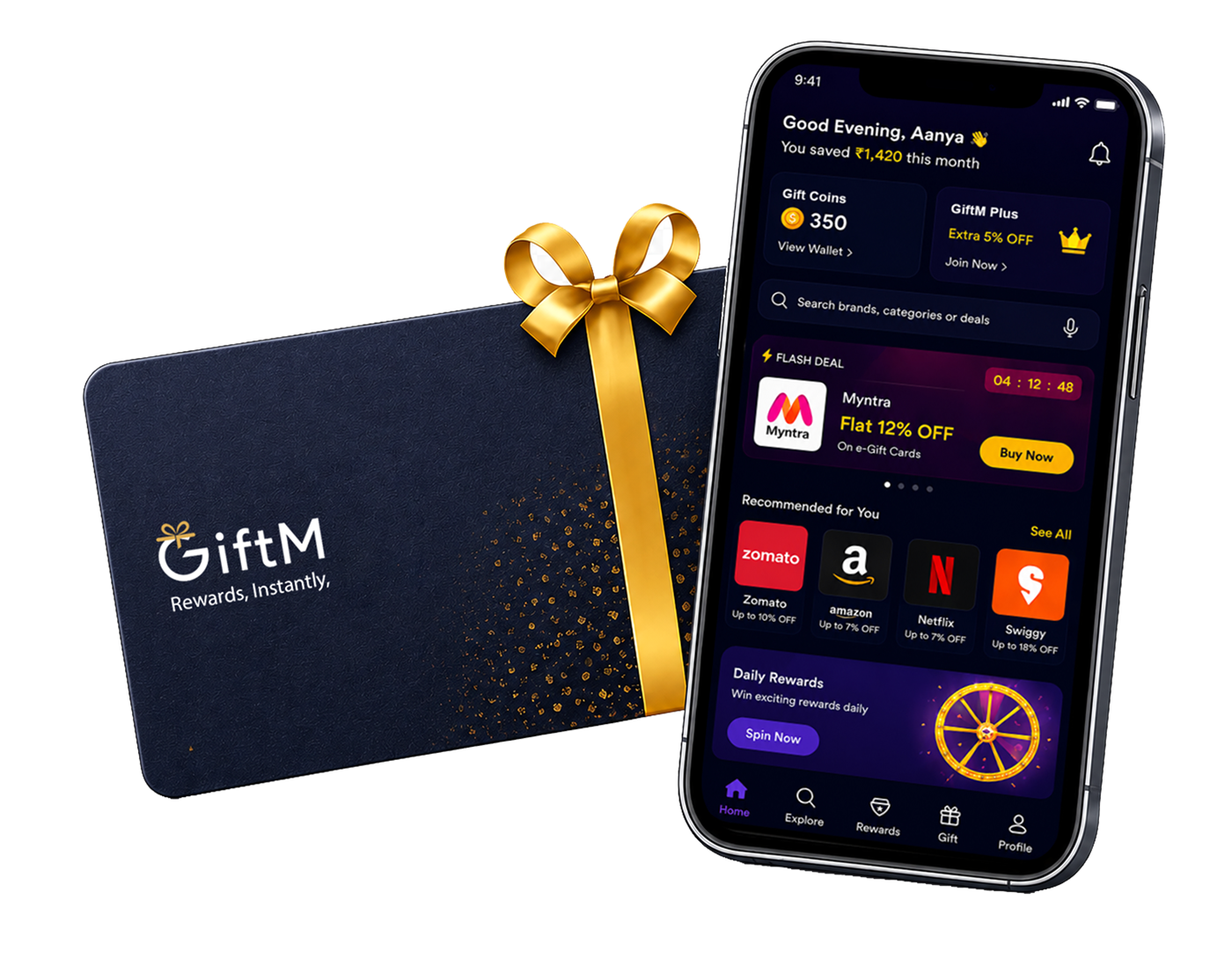 GiftM gift card and mobile rewards app